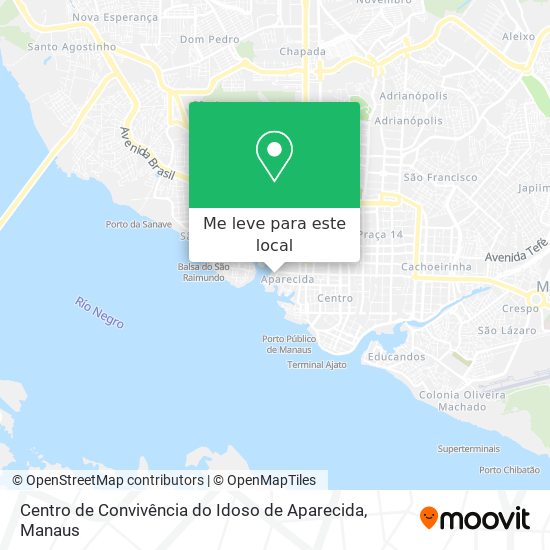 Centro de Convivência do Idoso de Aparecida mapa