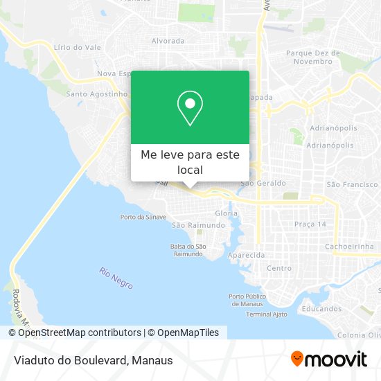 Viaduto do Boulevard mapa