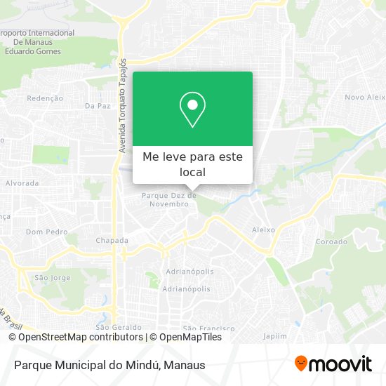 Parque Municipal do Mindú mapa