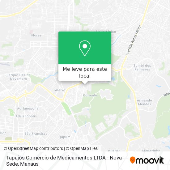 Tapajós Comércio de Medicamentos LTDA - Nova Sede mapa