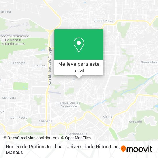 Núcleo de Prática Jurídica - Universidade Nilton Lins mapa