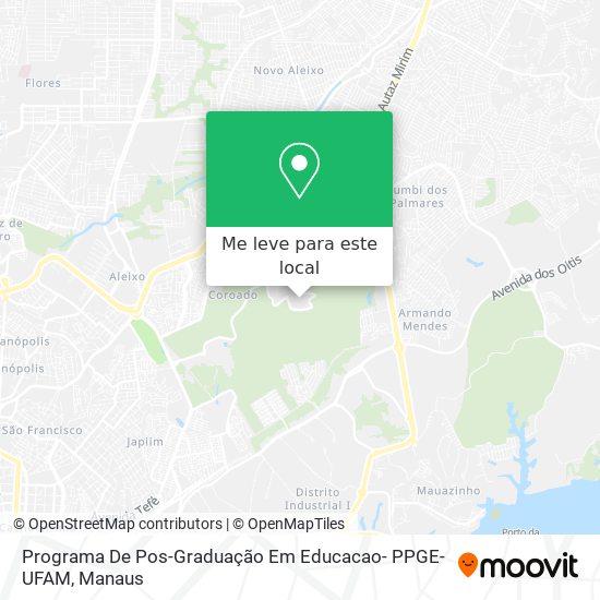 Programa De Pos-Graduação Em Educacao- PPGE-UFAM mapa