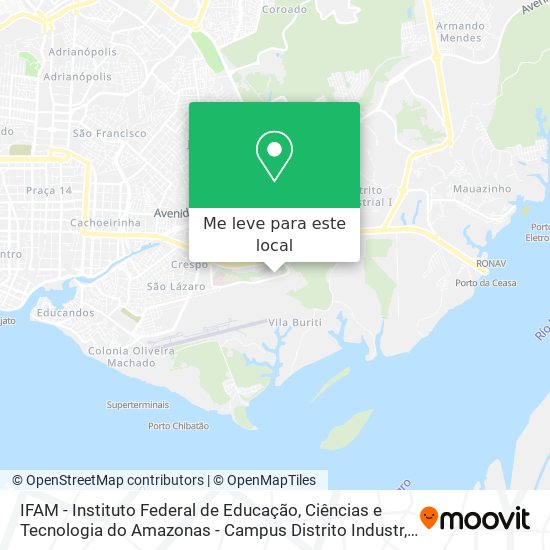 IFAM - Instituto Federal de Educação, Ciências e Tecnologia do Amazonas - Campus Distrito Industr mapa