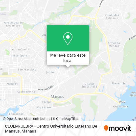 CEULM / ULBRA - Centro Universitário Luterano De Manaus mapa