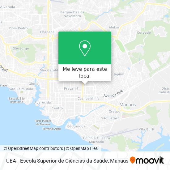 UEA - Escola Superior de Ciências da Saúde mapa