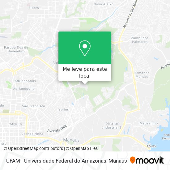 UFAM - Universidade Federal do Amazonas mapa