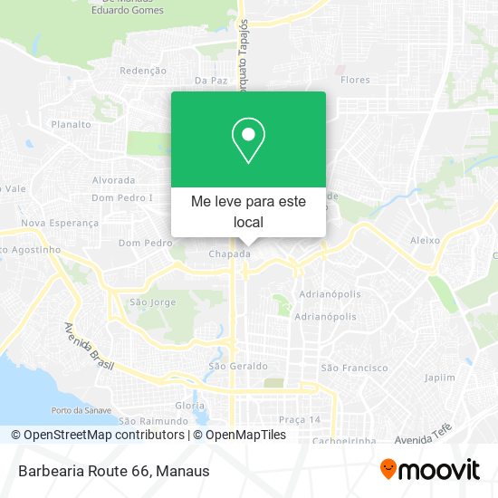 Barbearia Route 66 mapa