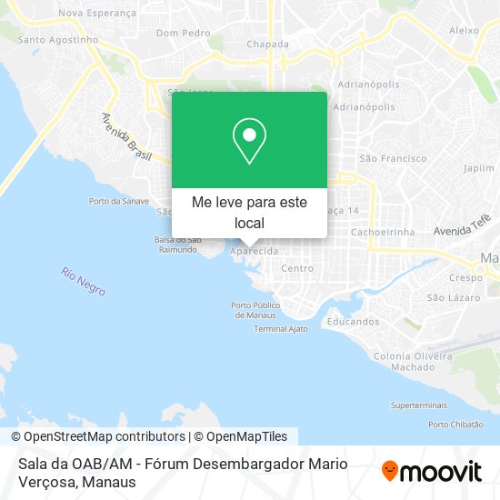 Sala da OAB / AM - Fórum Desembargador Mario Verçosa mapa