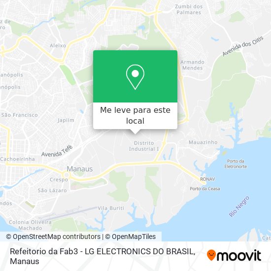 Refeitorio da Fab3 - LG ELECTRONICS DO BRASIL mapa