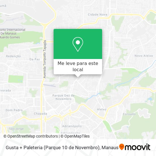 Gusta + Paleteria (Parque 10 de Novembro) mapa