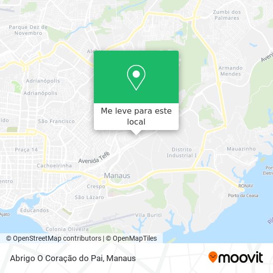 Abrigo O Coração do Pai mapa