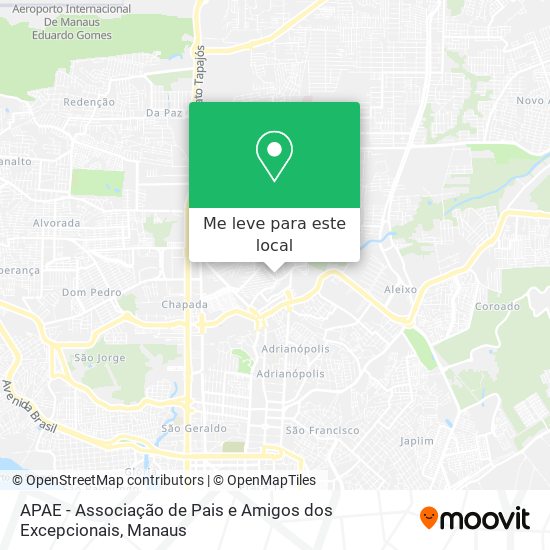 APAE - Associação de Pais e Amigos dos Excepcionais mapa
