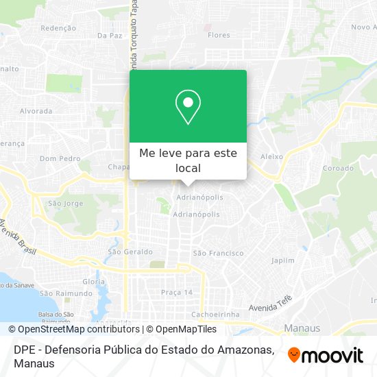 DPE - Defensoria Pública do Estado do Amazonas mapa