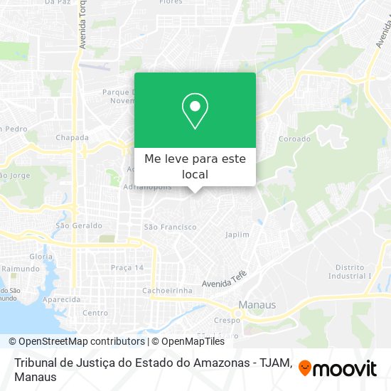 Tribunal de Justiça do Estado do Amazonas - TJAM mapa