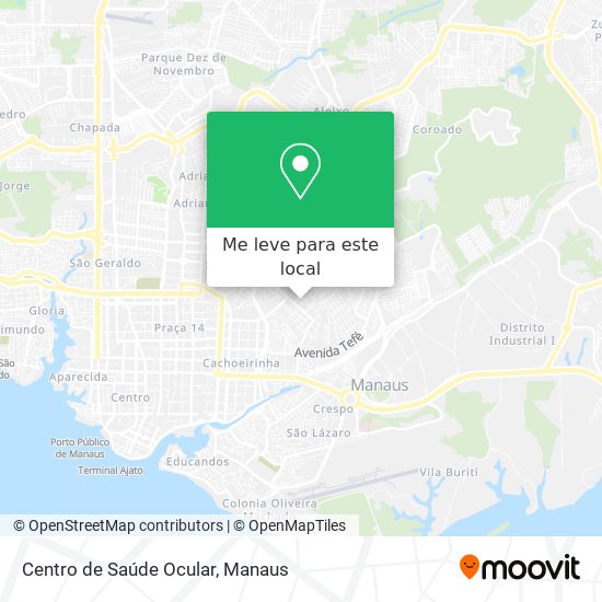 Centro de Saúde Ocular mapa