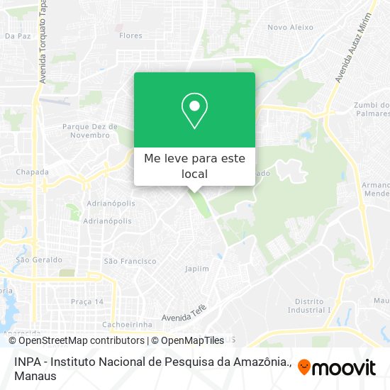 INPA - Instituto Nacional de Pesquisa da Amazônia. mapa