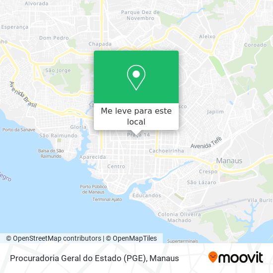 Procuradoria Geral do Estado (PGE) mapa