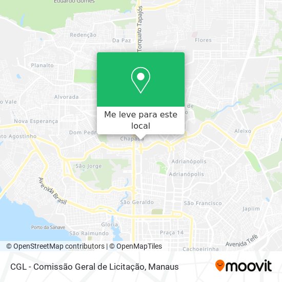 CGL - Comissão Geral de Licitação mapa