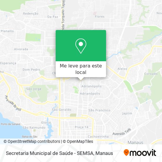 Secretaria Municipal de Saúde - SEMSA mapa
