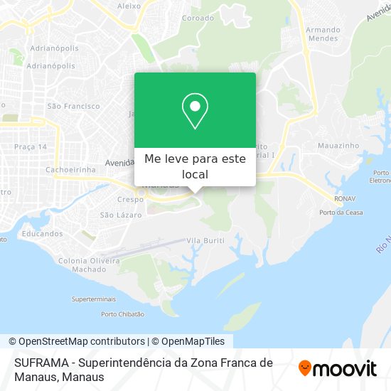 SUFRAMA - Superintendência da Zona Franca de Manaus mapa