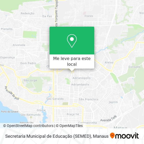 Secretaria Municipal de Educação (SEMED) mapa
