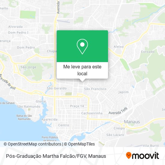 Pós-Graduação Martha Falcão / FGV mapa
