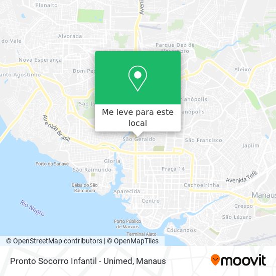 Pronto Socorro Infantil - Unimed mapa