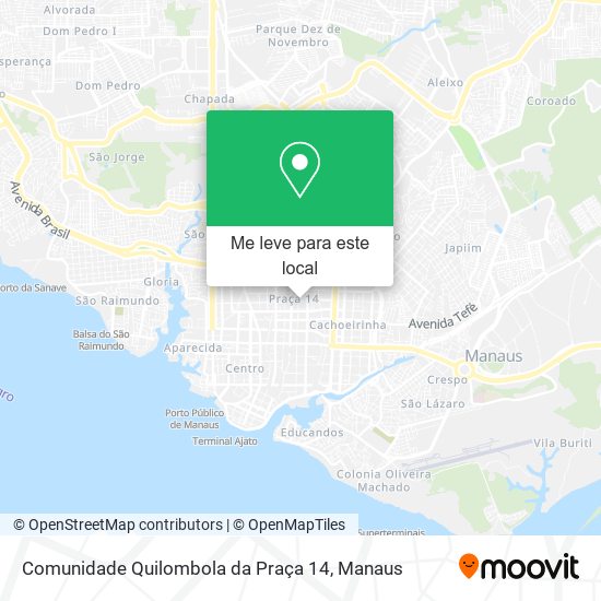 Comunidade Quilombola  da Praça 14 mapa