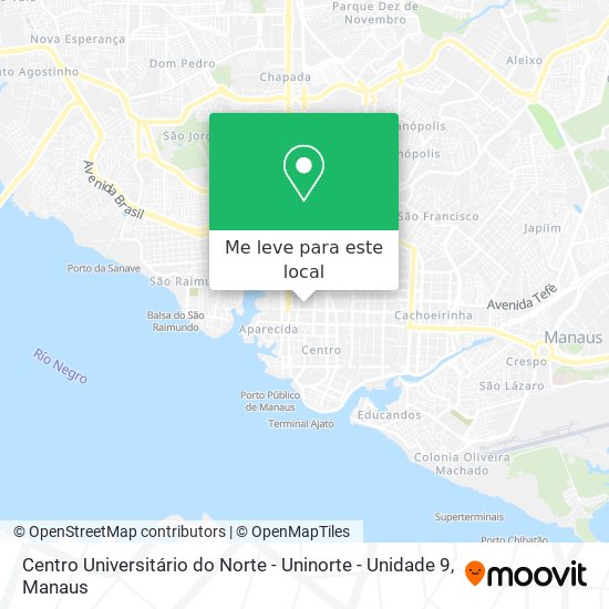 Centro Universitário do Norte - Uninorte - Unidade 9 mapa
