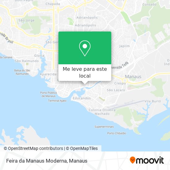 Feira da Manaus Moderna mapa