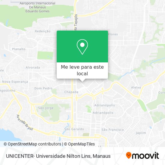 UNICENTER- Universidade Nilton Lins mapa