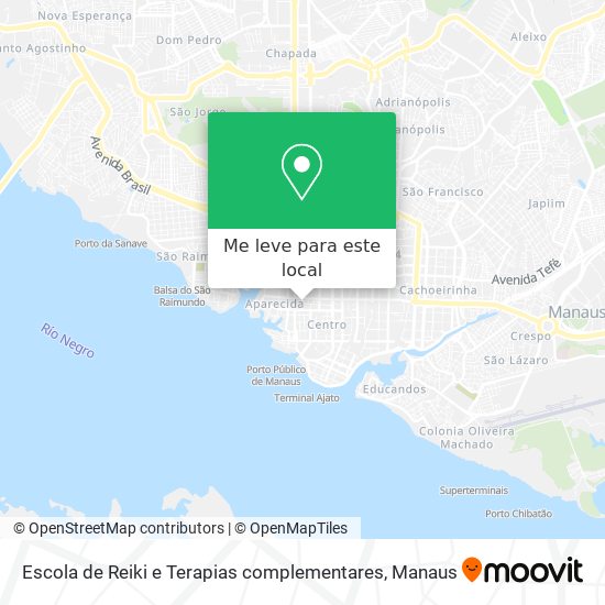 Escola de Reiki e Terapias complementares mapa