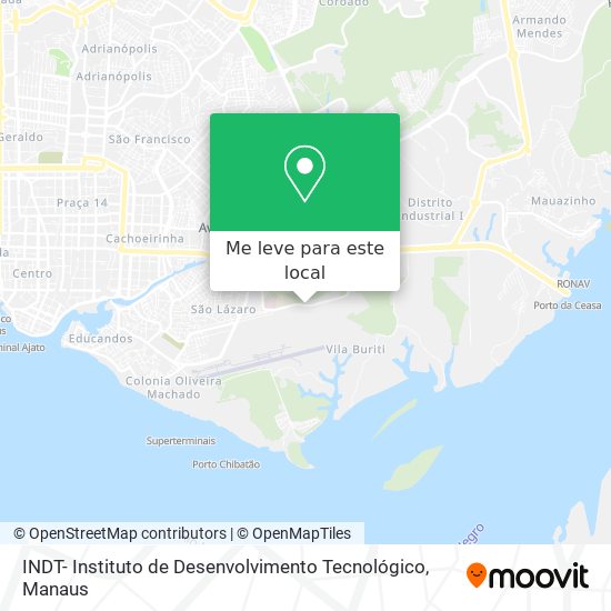 INDT- Instituto de Desenvolvimento Tecnológico mapa