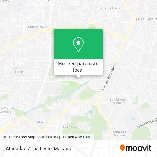 Atacadão Zona Leste mapa