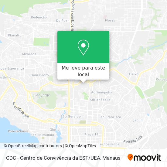 CDC - Centro de Convivência da EST / UEA mapa