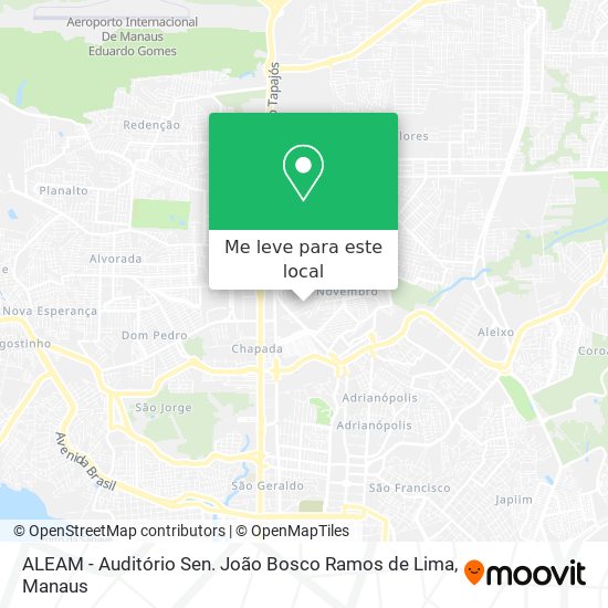 ALEAM - Auditório Sen. João Bosco Ramos de Lima mapa