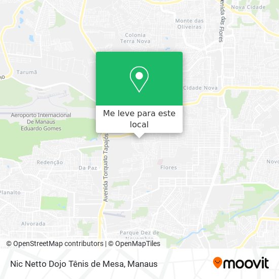 Nic Netto Dojo Tênis de Mesa mapa