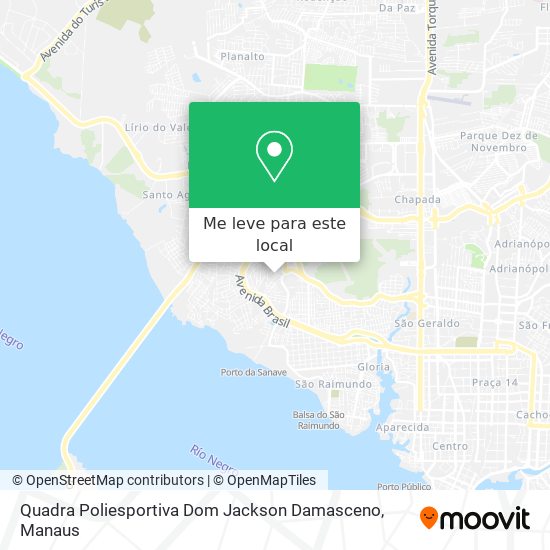Quadra Poliesportiva Dom Jackson Damasceno mapa