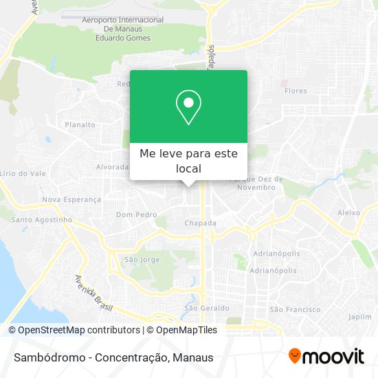 Sambódromo - Concentração mapa