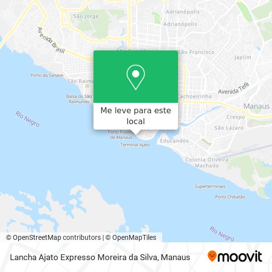 Lancha Ajato Expresso Moreira da Silva mapa