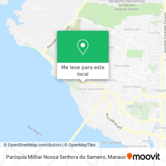 Paróquia Militar Nossa Senhora do Sameiro mapa