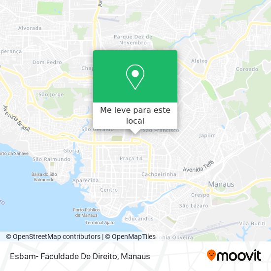 Esbam- Faculdade De Direito mapa