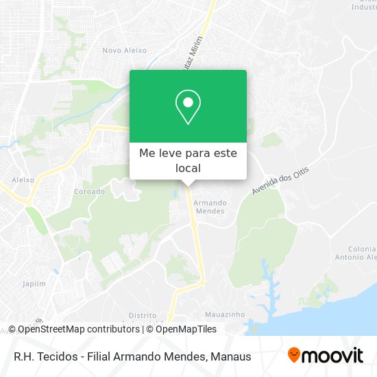R.H. Tecidos - Filial Armando Mendes mapa