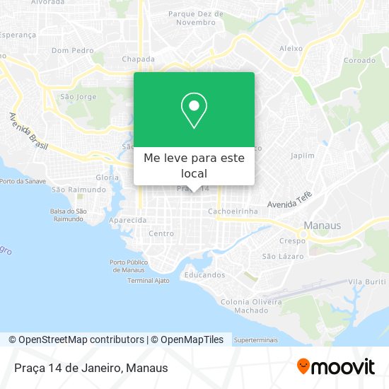 Praça 14 de Janeiro mapa