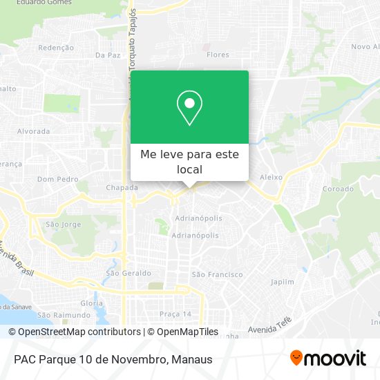 PAC Parque 10 de Novembro mapa