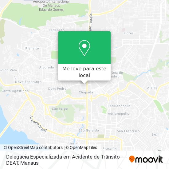 Delegacia Especializada em Acidente de Trânsito - DEAT mapa