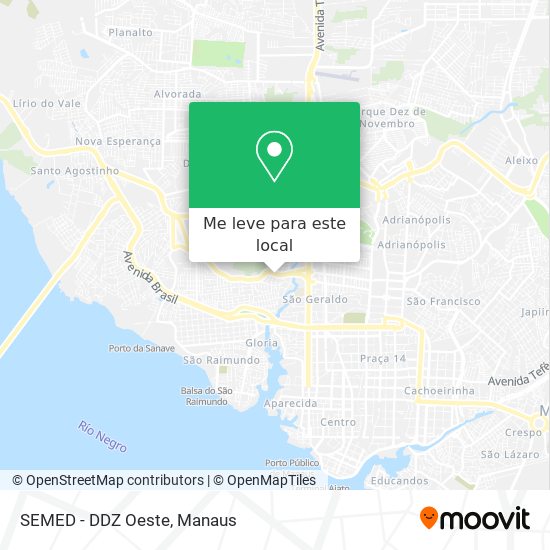 SEMED - DDZ Oeste mapa