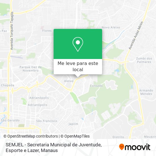 SEMJEL - Secretaria Municipal de Juventude, Esporte e Lazer mapa