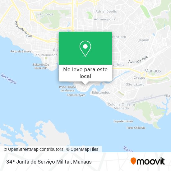 34ª Junta de Serviço Militar mapa
