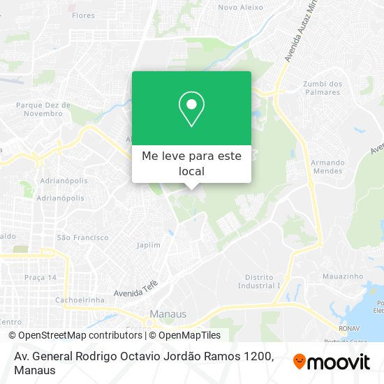 Av. General Rodrigo Octavio Jordão Ramos 1200 mapa